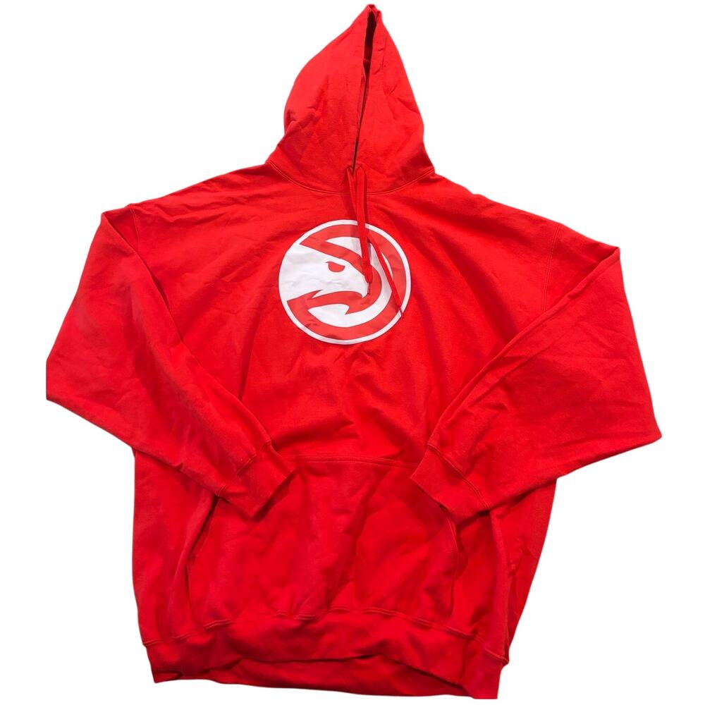 Atlanta Hawks Hoodie Mens 2XL Red NBA Basketball  Pullover Sweatshirt